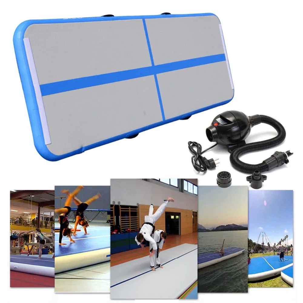 

300cm Inflatable Gymnastics Tumbling Multi-function Mat Air Tumble Electric Pump Floor Home Use Cheerleading Beach Park Water