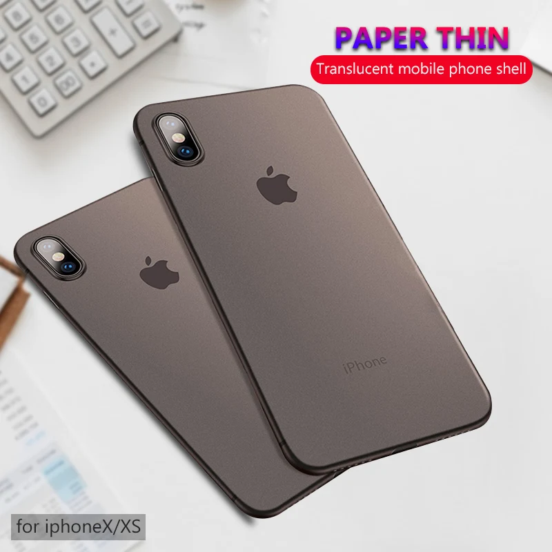 Ультратонкий чехол для телефона iPhone X XR XS MAX 0 3 мм прозрачные матовые Чехлы 7 5S SE 6 6S 8