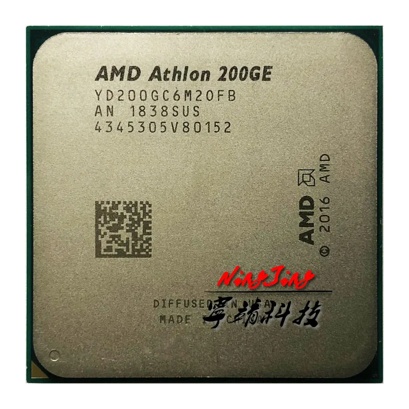 

AMD Athlon 200GE X2 200GE 3.2 GHz Dual-Core Quad-Thread CPU Processor YD200GC6M2OFB Socket AM4