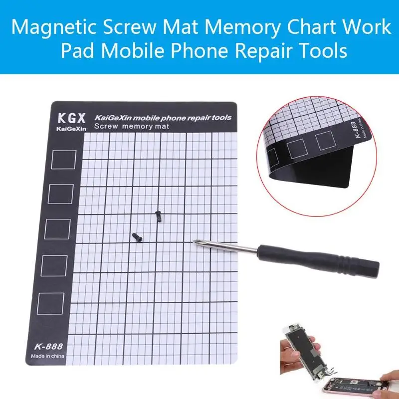

Palm Size Smart Phone Tablet PC Repair Pad Magnetic Screw Mat Mini Mobile Phone Repair Tools 145x90mm/5.71x3.54in