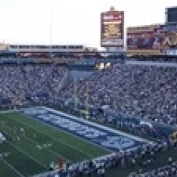 Высокий угол обзора футбольного стадиона Sun Devil stadium Аризона|Таблички и знаки| |