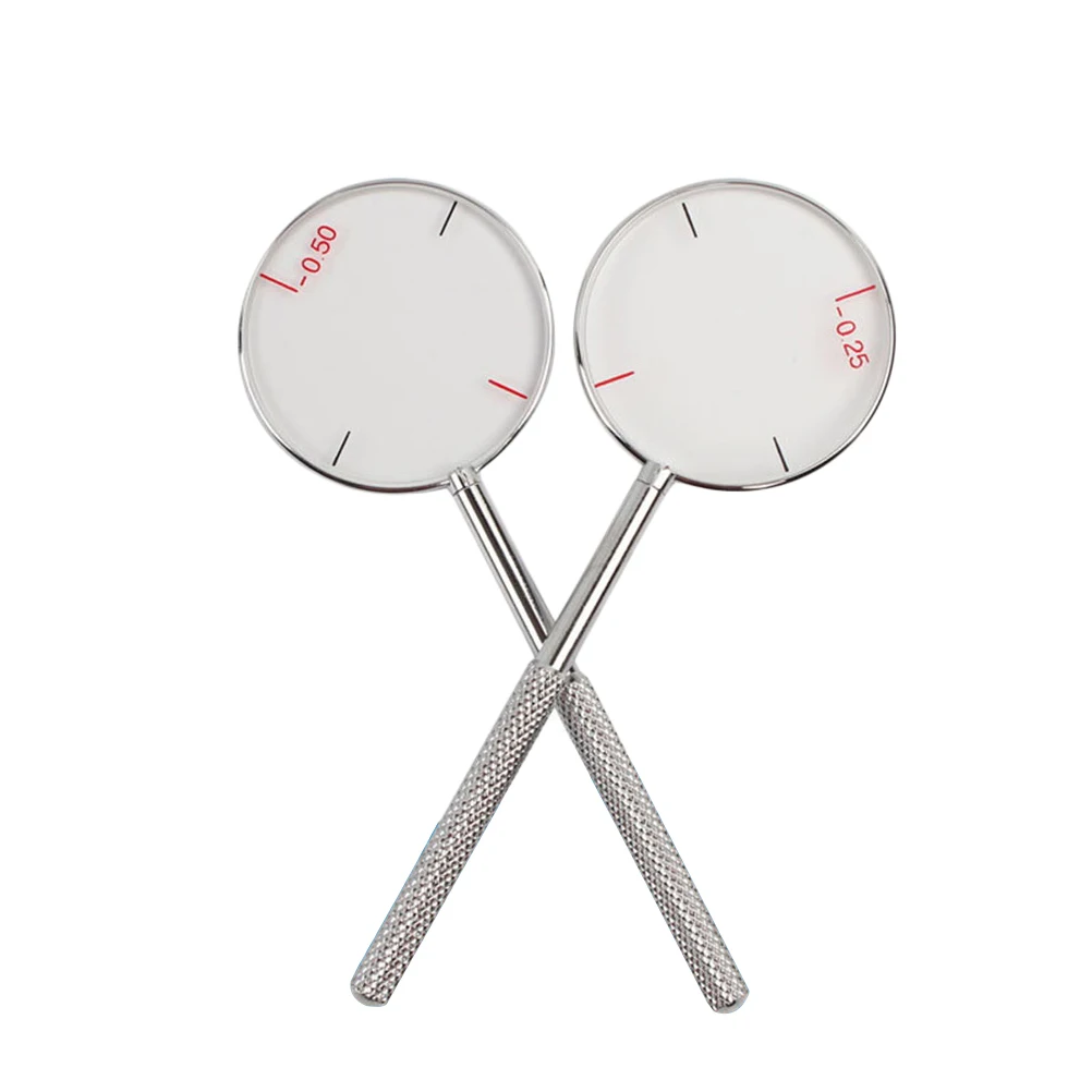

2Pcs Round Optical Cross Cylinder Lens Tool Optical Instruments Diopters 0.25/0.5