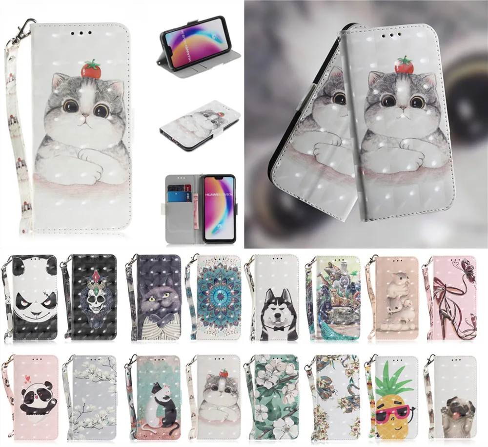 

Lovely Case For Samsung J330 J530 J730 Cute Cartoon Printed PU Leather Wallet Stand Flip Cover CASE galaxy J3 J5 J7 2017 EU case