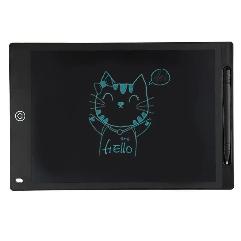 

12Inch Portable Digital Lcd Drawing Tablet Writing Graphic Board Memo Notes Reminder Notepad With Stylus Pen With Cr Battery F