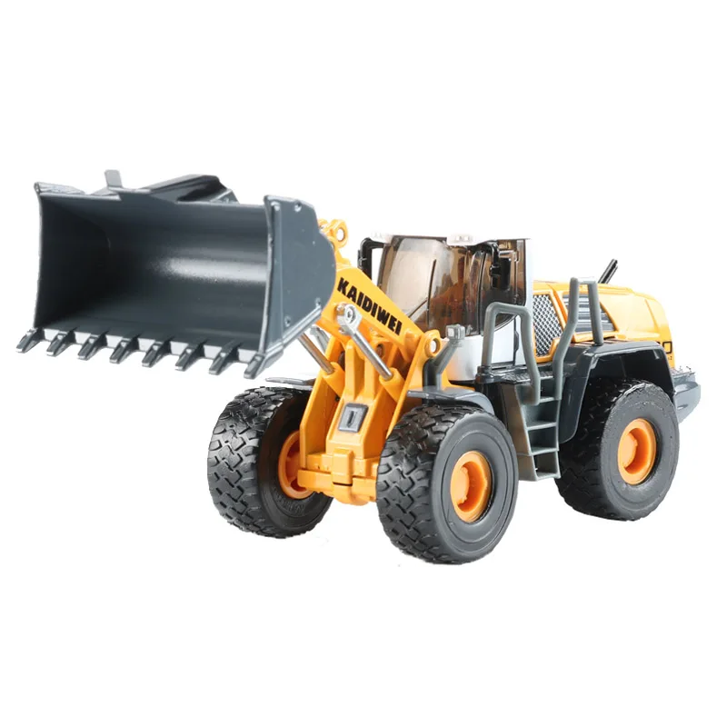 

KDW 1:50 Alloy Four Wheel Loader Model Toy Bulldozer Engineering Vehicle Car Models Decoration Collection Toys For Kids Gift