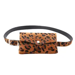 Для женщин талии сумка поясная сумка Леопардовый путешествия Винтаж поясная карман для мобильного телефона сумка "Почтальон" на ремне
