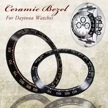 Черно-белая керамическая рамка вставки подходит для часов Daytona 116500 116520