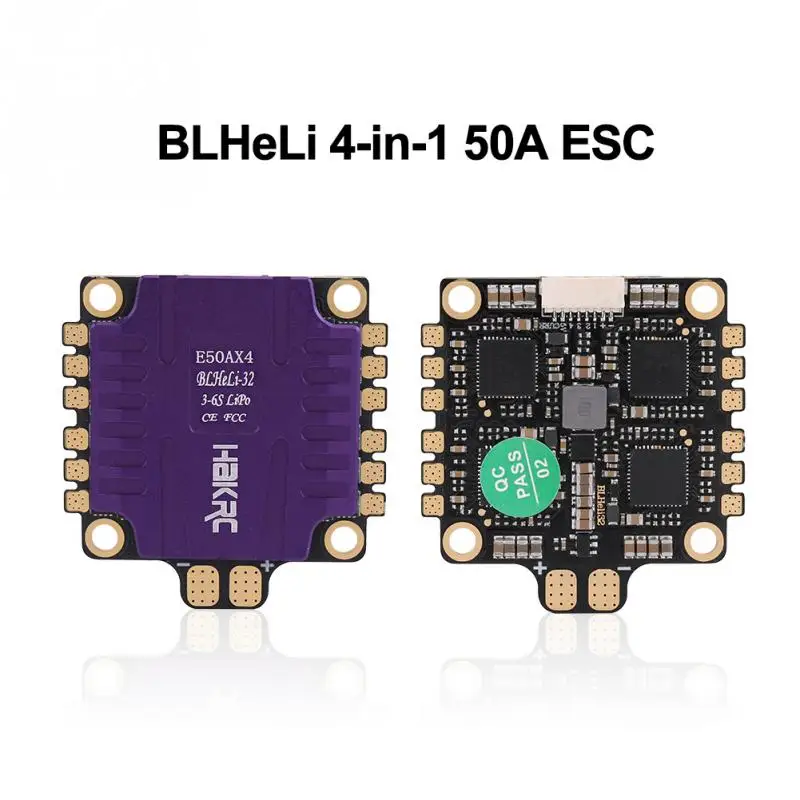 Программа BLHeli-S 4-in-112A Hakrc 50A ESC Электрический Скорость контроллер 2-3s LiPo Поддержка Dshot 150/300/600 для небольшой гоночный Дрон с видом от первого лица с несколькими несущими винтами