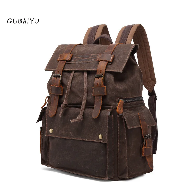 luxury canvas backpack