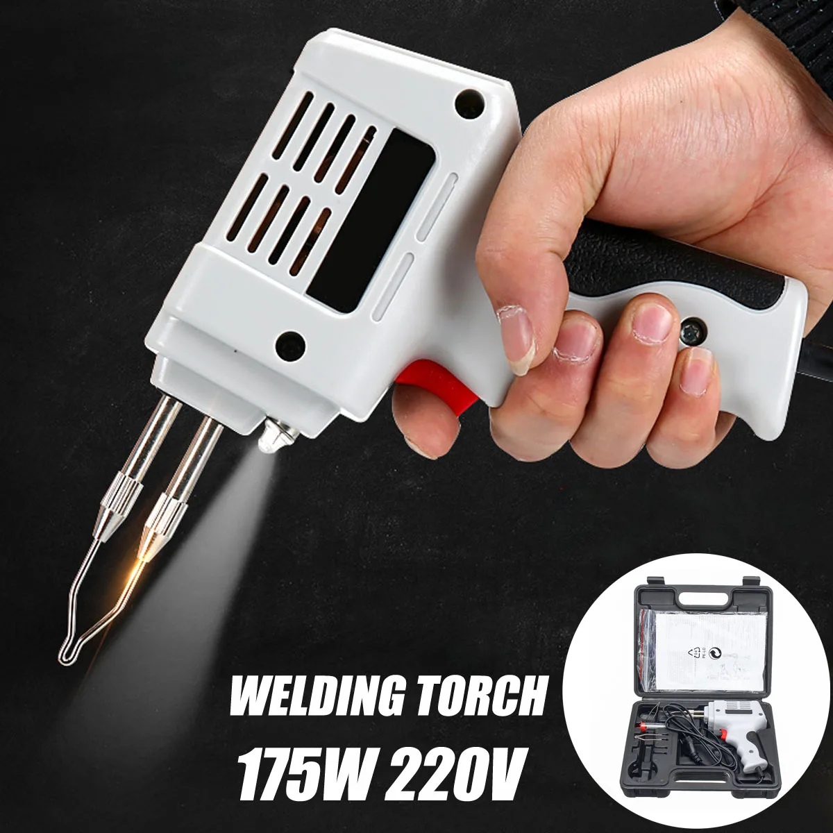 

FORGELO 220V 175W Electric Soldering Iron Kit Industrial Grade Solder Wire Welding Repair Tools Home Tin Solder Guns EU PLUG