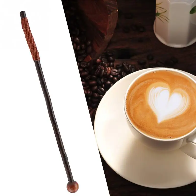 

Japanese Style Vintage Wooden Reusable Stirrer Stirring Bar Stick for Milk Coffee Honey