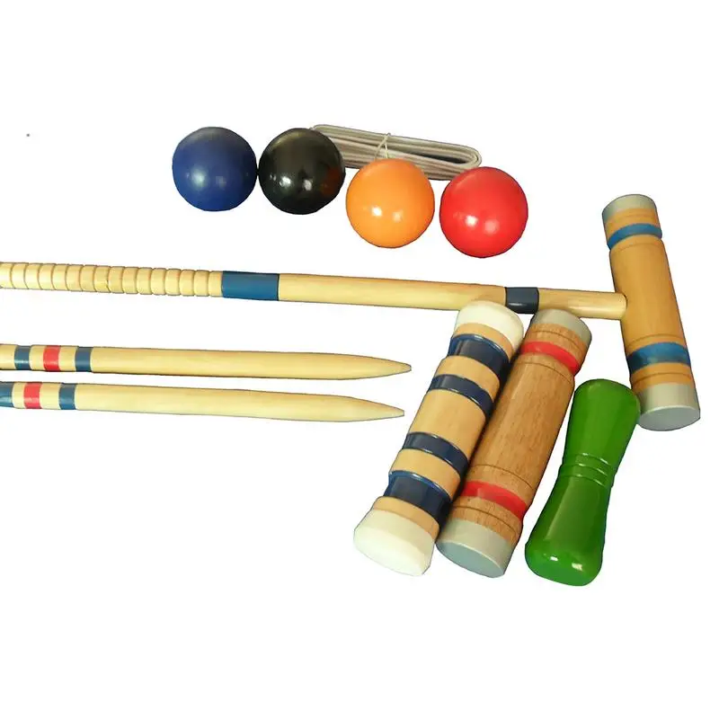 Wood sport. Набор для игры в русский крокет. Набор для игры в крокет для взрослых. Набор для крокета Garden games 96 см в сумке.