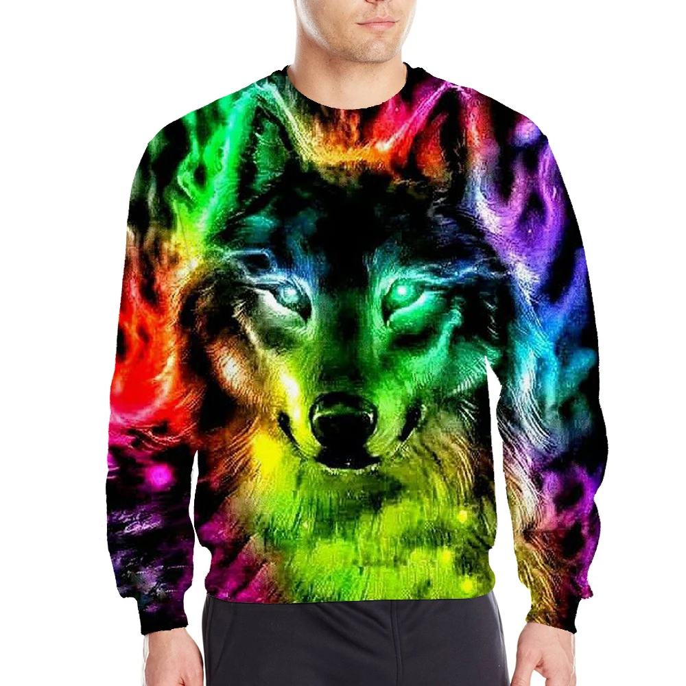 3D Printed Colorful Wolf Sweatshirts Hoodie Men Tracksuits Teens Boys Girls Ulzzang Long Sleeve Oversize Streetwear Sweatshirt 3D Printed Colorful Wolf Sweatshirts Hoodie Men Tracksuits Teens Boys Girls Ulzzang Long Sleeve Oversize Streetwear Sweatshirt