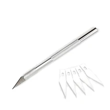 1 Набор/Скальпель с металлической ручкой, нож для резки древесины, бумаги, ручные ножи для рукоделия, гравировки, ручные инструменты