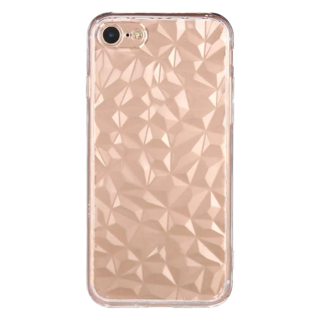 

Case Geometric Phone Rhombus Cover 3D Need Anywhere Soft and Back to iPhone off install You Protection TPU Easy take For