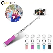 Caseier 3,5 мм проводной Управление палка для селфи Adjustble раза штатив-зеркало проводной палка для селфи для iPhone huawei Xiaomi для samsung S9