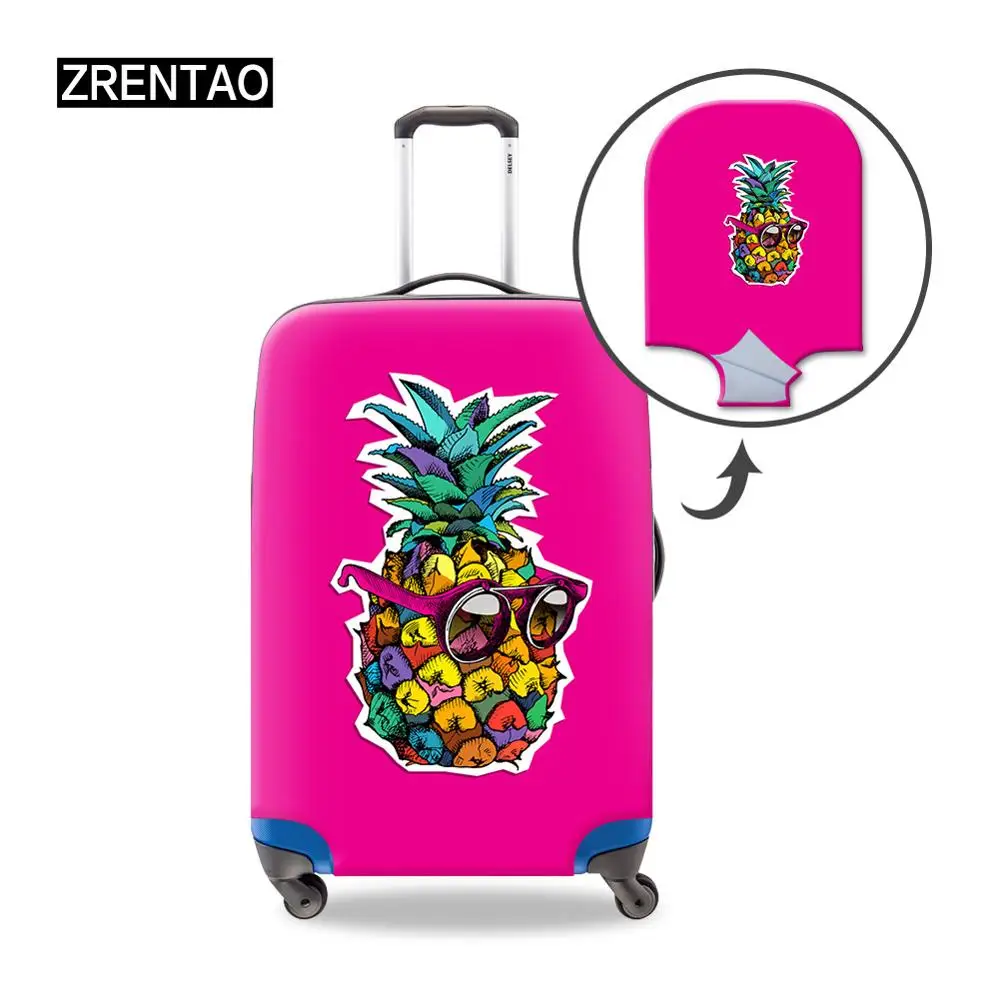American Flag Elastic Travel Luggage Cover,Double Print Fashion Washable Suitcase Protective Cover Fits 18-32inch Luggage