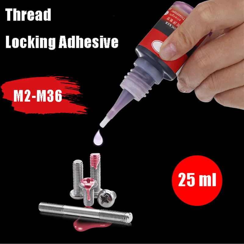 

1 PC Red Anti Rust Fast Drying Heat-resistant Thread Locking Adhesive Anaerobic Metal Screw Lock Screw Glue Seal Up Bonding