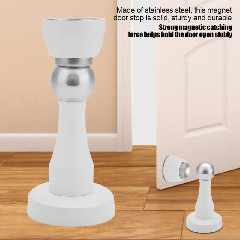 Magnetic Door Stopper Stainless Steel Strong Magnet Stop Holder Solid door catch Hardware Accessory High Quality | Обустройство дома
