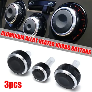 

3PCS Aluminium Car AC Knobs Control Buttons Heater Knobs Buttons For Volkswagen for VW Golf MK4/Polo 6N2/Bora/Passat B5/B5.5