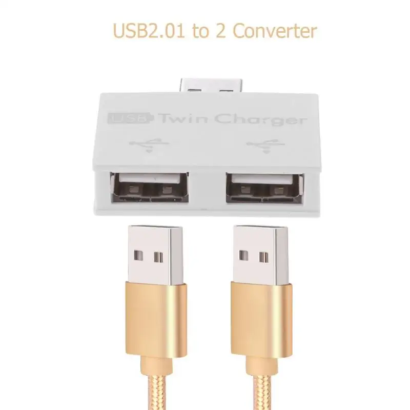 USB 2,0 Мужской к двойной женский зарядное устройство двойной 2 порта USB DC 5 В зарядный разветвитель концентратор адаптер конвертер разъем