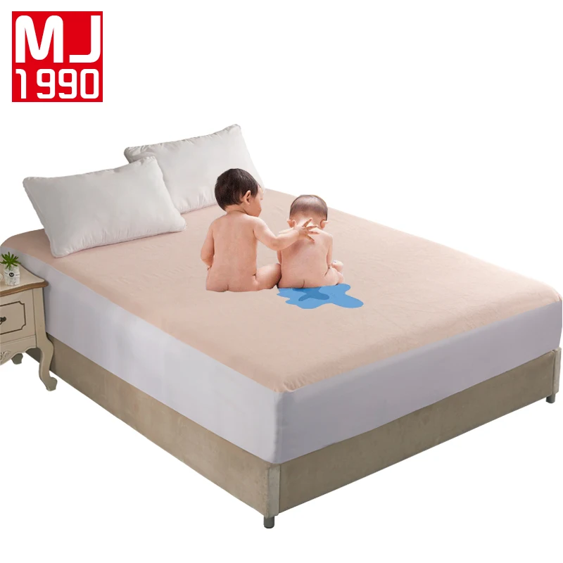

100% Cotton Waterproof Mattress Breathable Smooth Protective Case Dust-proof Flood Prevention Mattress Cover Bed Linings
