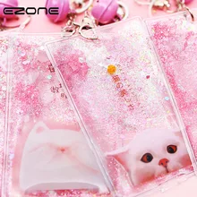 EZONE сыпучий песок с блестками держатель карты милый мультфильм животных открытка с изображениями цветов сумки прозрачные карты сумки с Beel студенческие канцелярские принадлежности