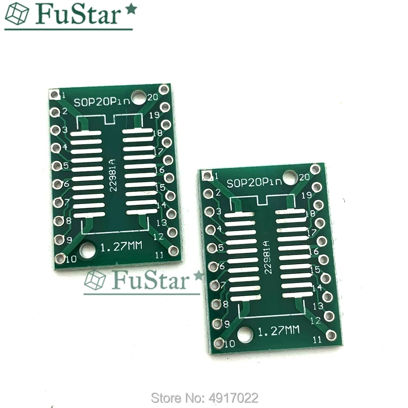 10 шт. SOP20 SSOP20 TSSOP20 to DIP20 Pinboard SMD для DIP Adapter 0 65 мм/1 27 мм до 2 54 Pin Pitch PCB Board