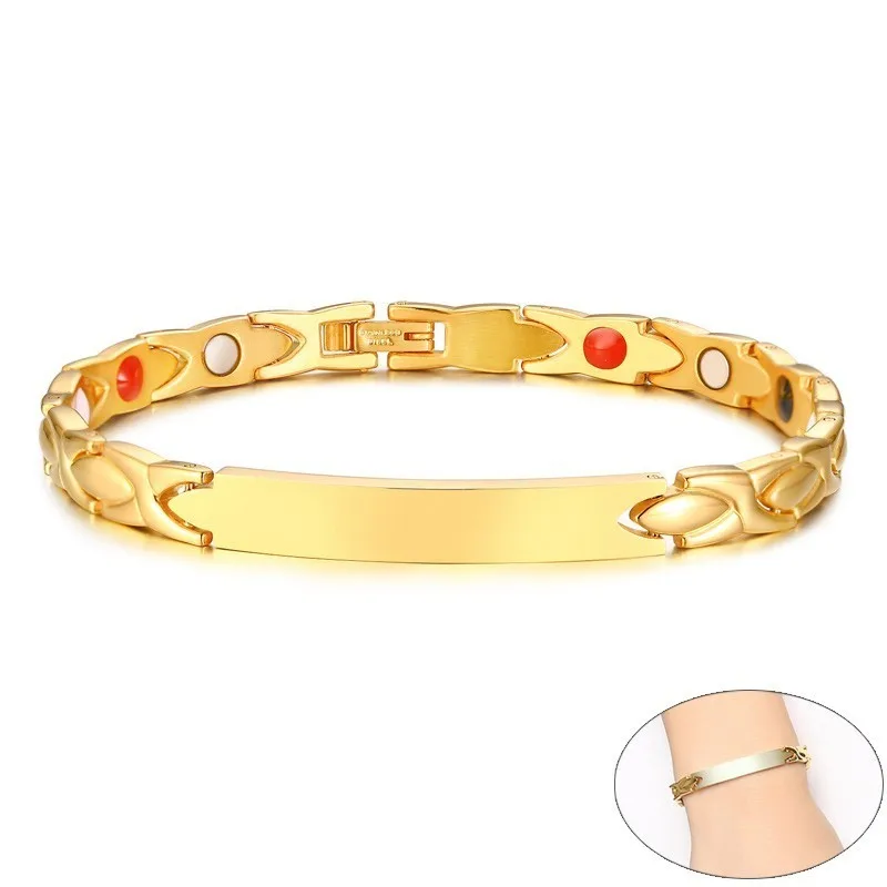 

Elegant Women's Magnetic Therapy Bracelets Pain Relief for Arthritis and Carpal Tunnel Bio Energy pulseira feminina 8.07