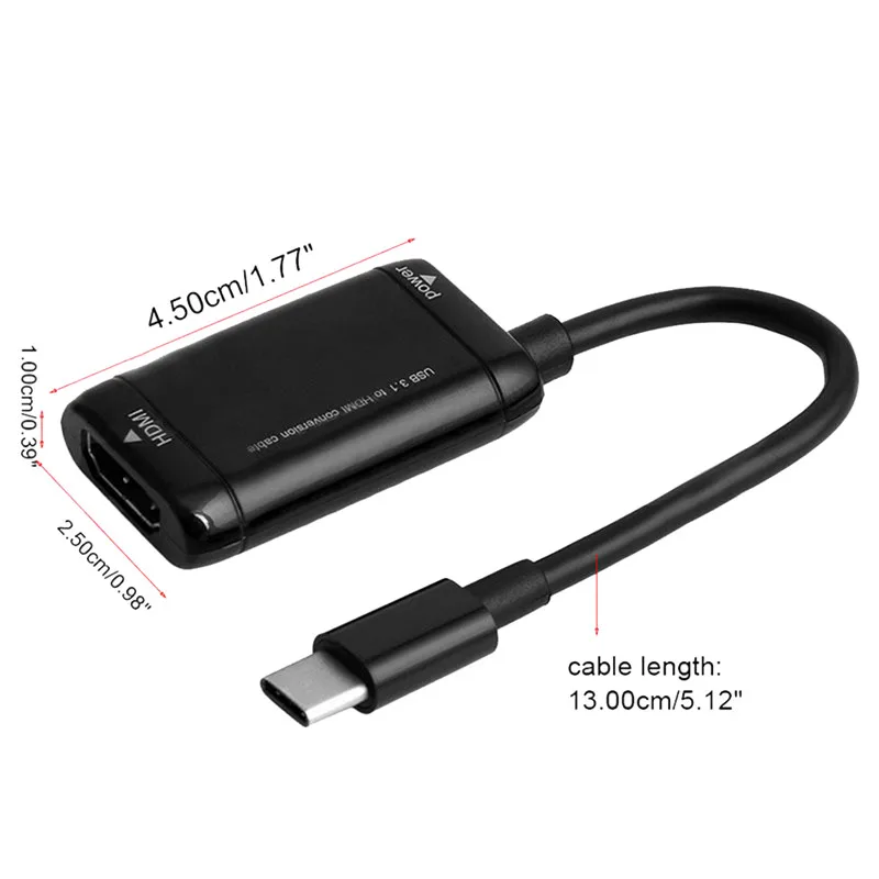 Топ USB 3,1 type C к HDMI 1080P адаптер USB3.1 USB-C к HDMI конвертер для мобильного телефона высокой четкости ссылка Android телефон планшет