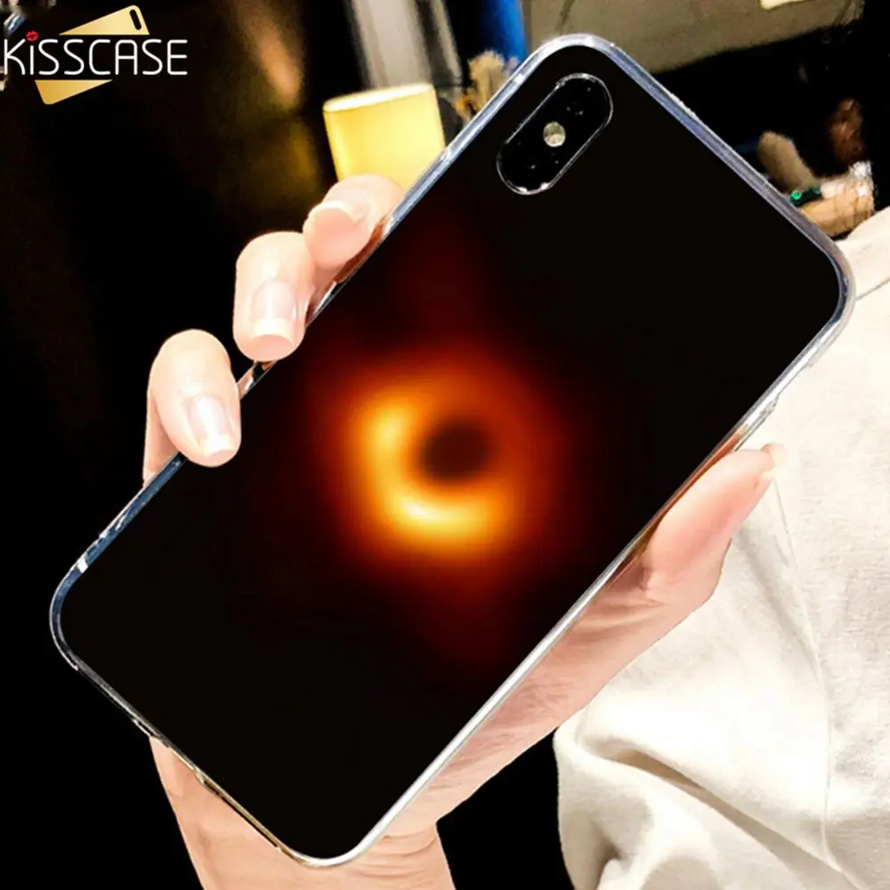 Чехол KISSCASE с черным отверстием для телефона iPhone X XR XSMAX чехол 6 7 8 Plus 5 Φ 4 5s 6s из ТПУ