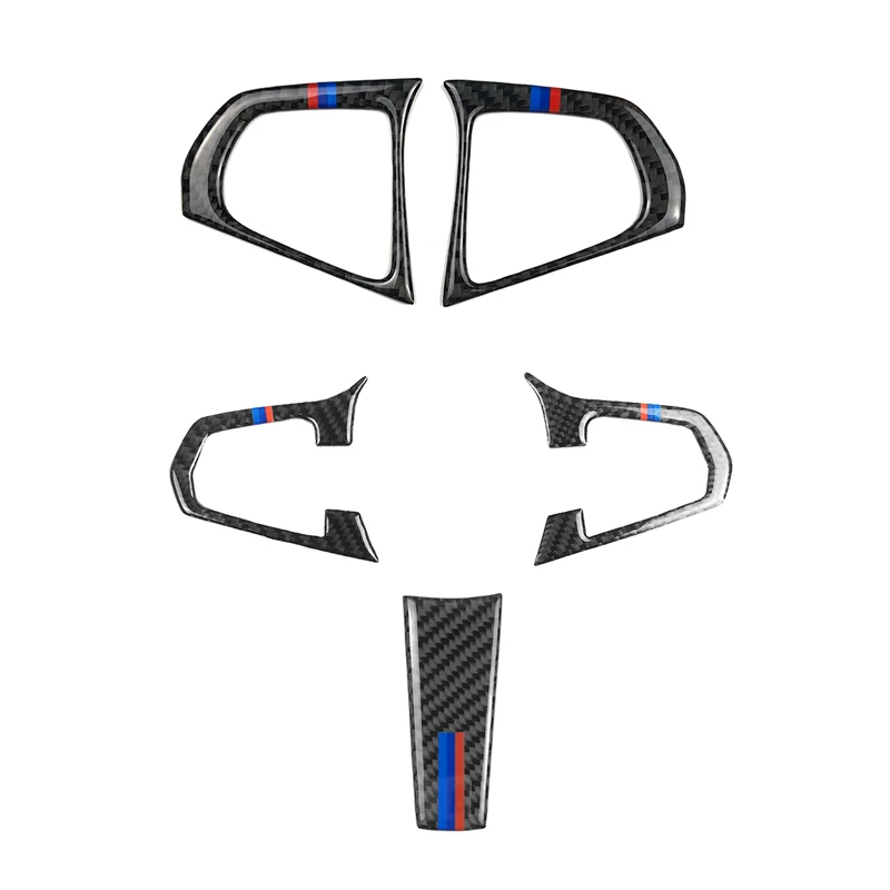 

For BMW 5 Series G30 G38 X3 G01 G08 2PCS/3PCS Carbon Fiber Steering Wheel Switch Button Cover