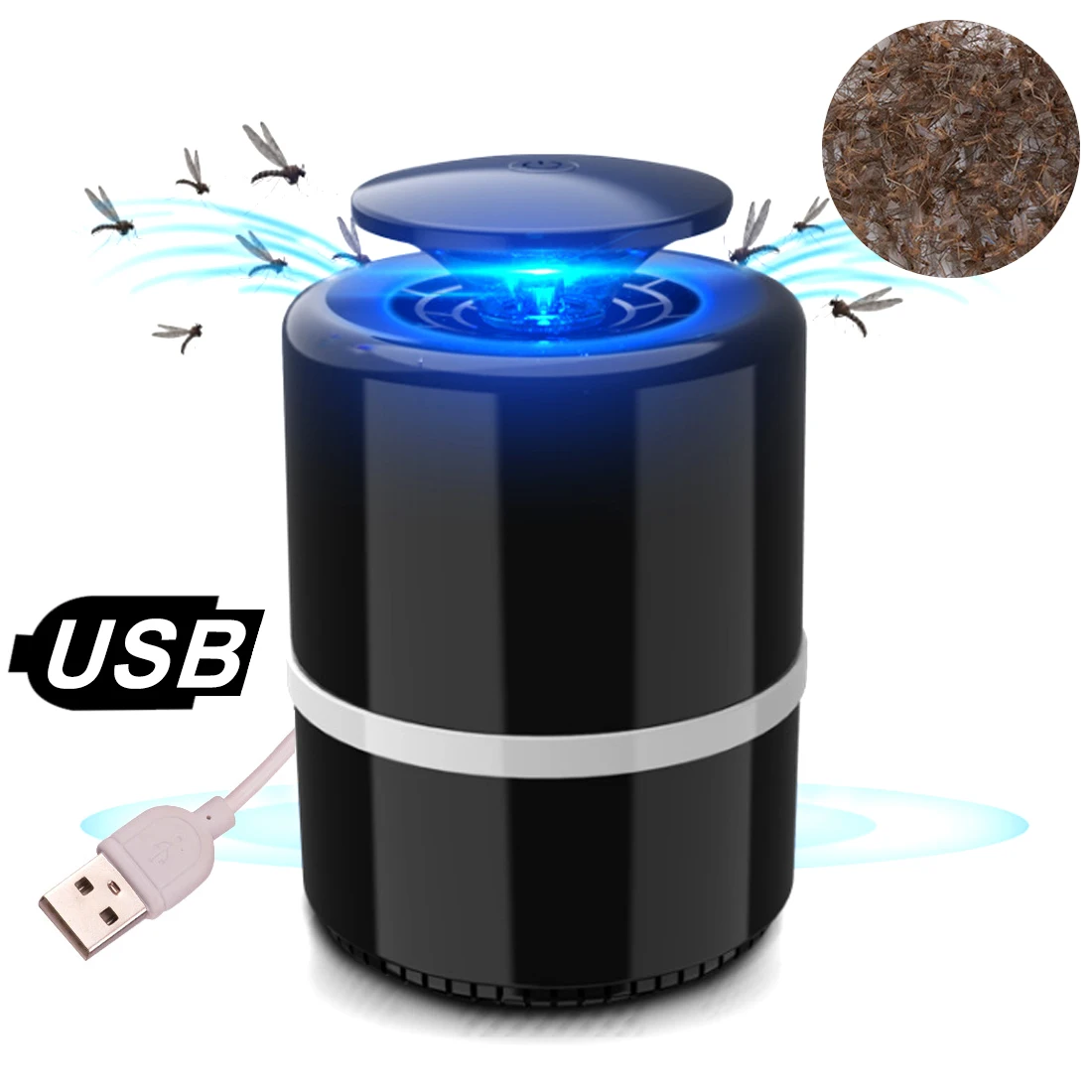 USB безрадиационный перезаряжаемый фотокатализатор москитная убийца лампа