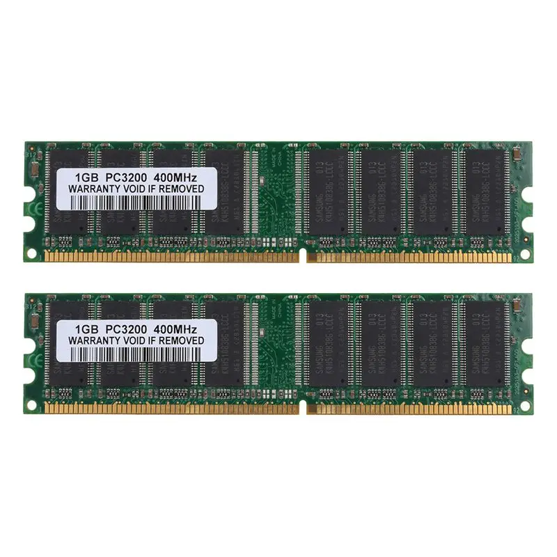 Kopen 4 Gb Kit (4X1 Gb) DDR1 400MHz Pc Desktop Geheugen PC1 3200 184pin Non Ecc Dimm Ram, Groen