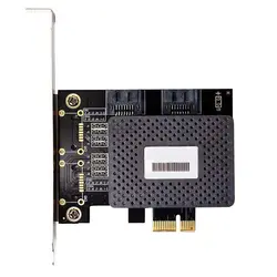 6 Гбит/с Pci Express Pcie Pci-E на 2 порта Sata 3,0 портов Контроллер Расширения Riser Post Card адаптер