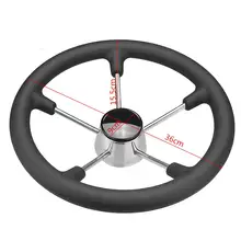 13-1/2 дюймов 316 нержавеющая сталь 5 спиц черный пенопластовый захват рулевое колесо Разрушитель 1,91 см вал для морской лодки Аксессуары