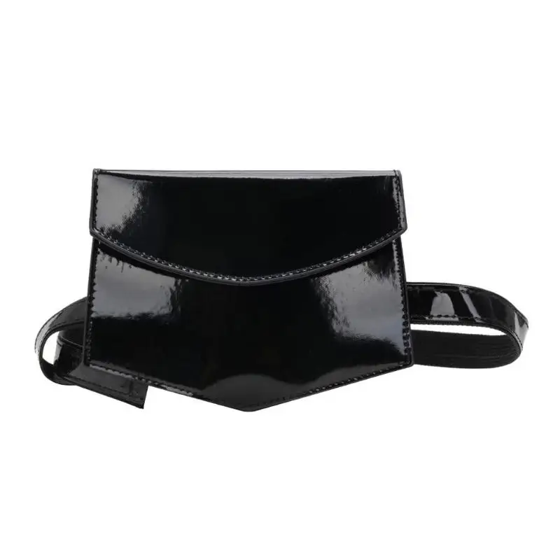

Fashion Solid Color Women Waist Belt Bags Phone Pouch Bag Patent Leather Chest Fanny Packs for Girls Bolsas Feminina Mujer