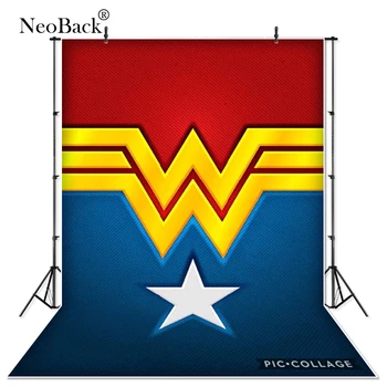 

Thin Vinyl superhero red blue golden star kids children baby Photography studio Backgrounds professional indoor Photo Backdrops