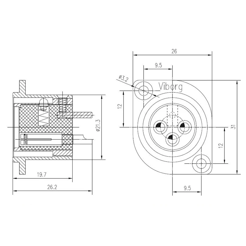 CF201(R) CM201(R) 3 PIN Female XLR разъем 1 шт. MIC разъем Jack для AMP Mic Чистая медь посеребренная