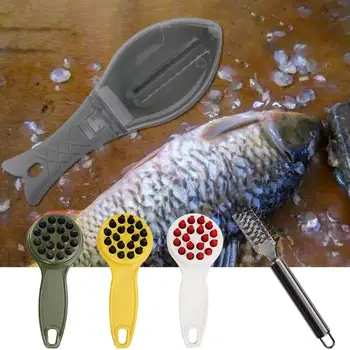 

1PC Fish Skin Brush Scraping Fishing Scale Brush Graters Fast Remove Fish knife Cleaning Peeler Scaler Scraper