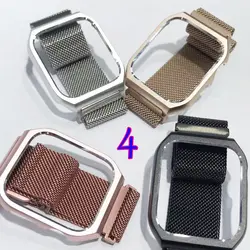 Milanese Loop ремешок для Apple Watch 38/42/40/44mm серии 4/1/2/3 iwatch Нержавеющая сталь ремешок аксессуары с Чехол