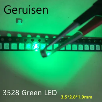 

Free Shipping 2000pcs SMT SMD LED 3528 1210 Water Green Ultra Bright Light-Emitting Diode LED Diode Chip Lamp