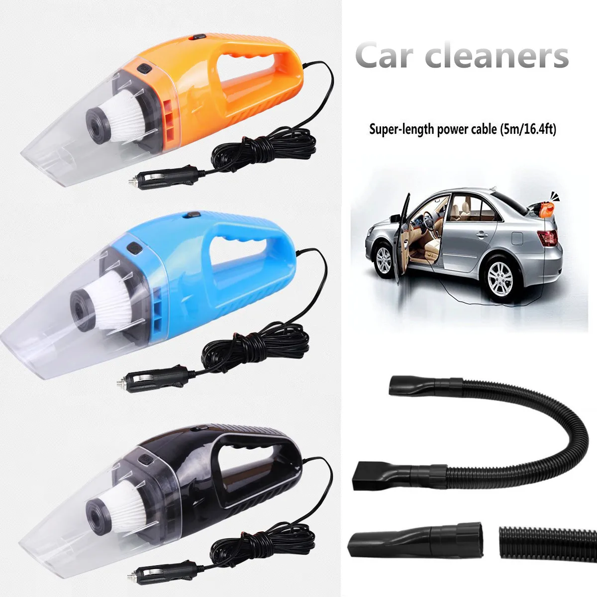 12V 120W Mini Handheld Vacuum Cleaner ABS Car Vacuum Cleaner Super