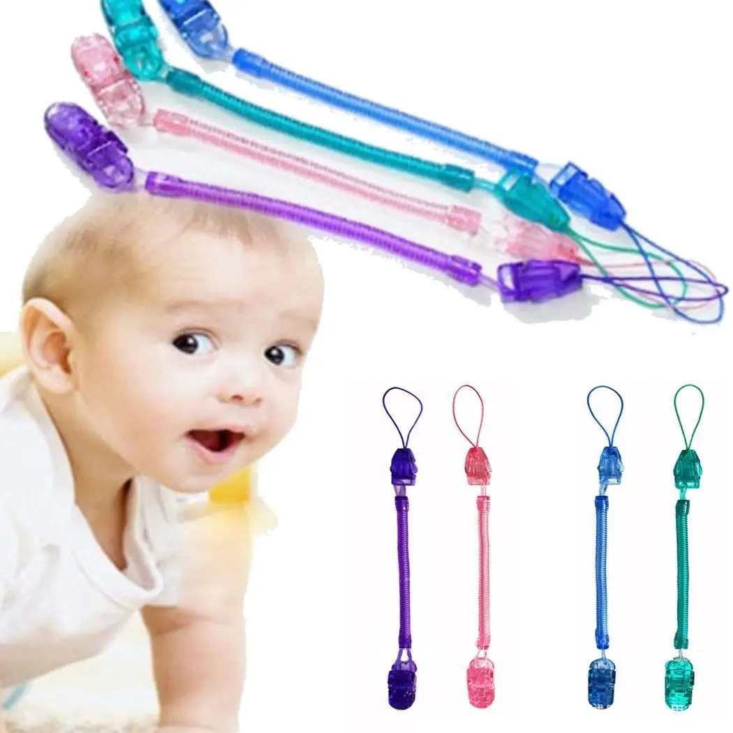 

Baby Infant Toddler Dummy Pacifier Spring Soother Nipple Clip Chain Holder Strap