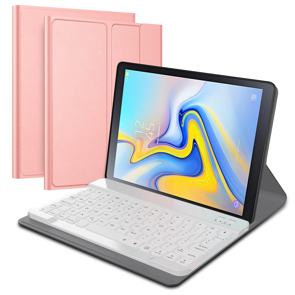 

For Samsung Galaxy Tab A 10.5 Case T595 T590 Wireless USA Bluetooth Keyboard Leather Tablet Cover for galaxy Tab A 10.5 Case