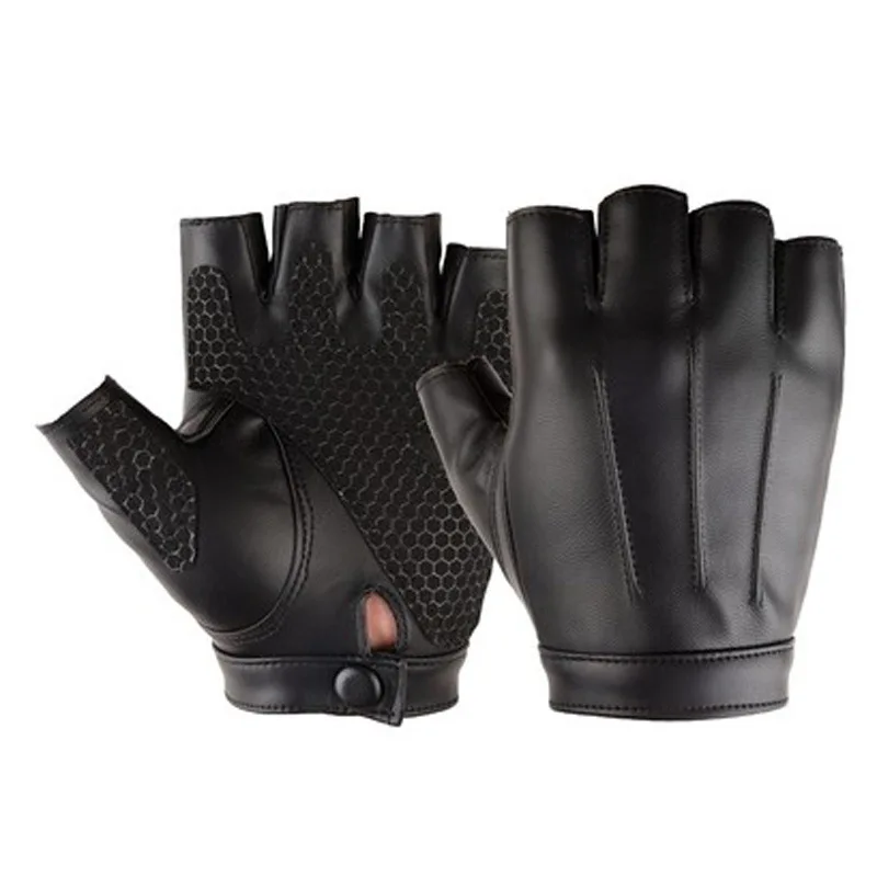 

Leather Half Finger Fishing Gloves Men Women Summer Outdoor Sports Wear Resistant Breathable Cycling Gloves Fishing Accessories