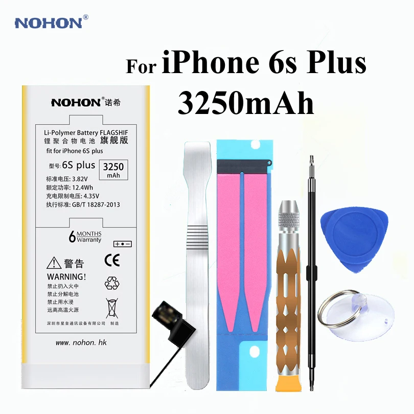 Аккумулятор NOHON для Apple iPhone 6s 6plus 6s Plus 8 Plus 1960~ 3250 мАч батарея+ инструменты для iPhone 6s 6plus 6s P 6 P 8 P 8 Plus батареи