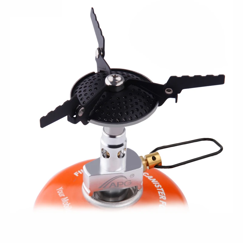 

Apg Portable Folding Mini Camping Stove Outdoor Cookware 70G 2300W Pocket Picnic Cooking Gas Burn