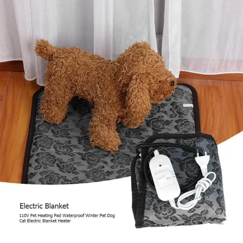110/220V Dog Heating Pad Waterproof Winter Pet Dog Cat Electric Pad