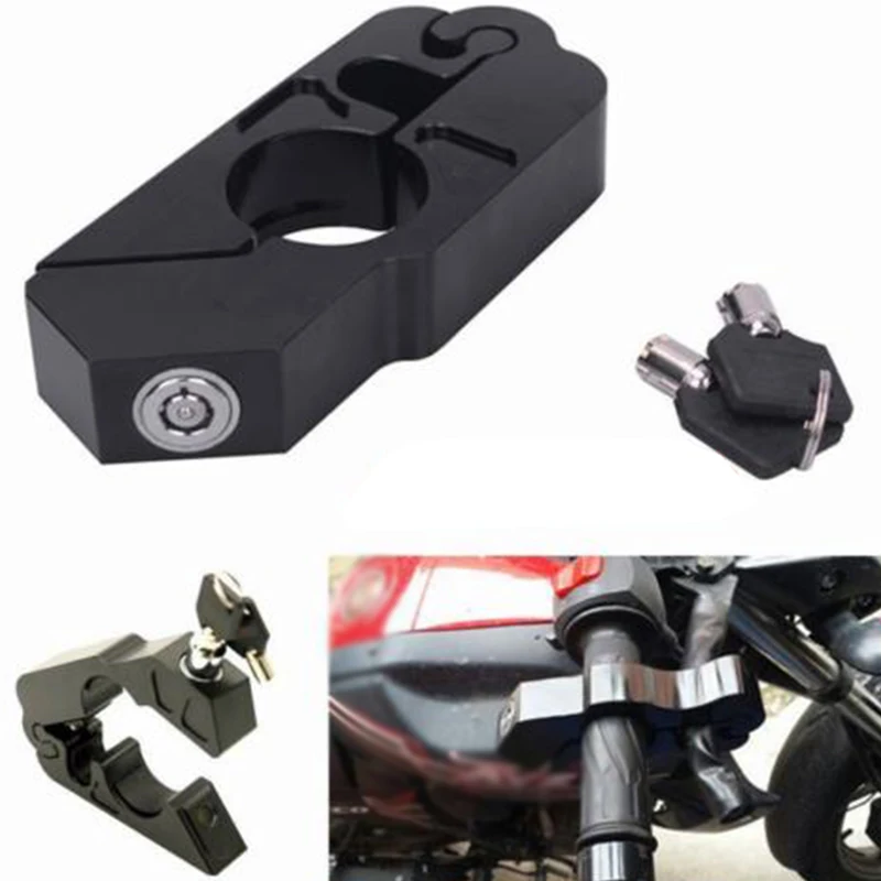 Black CNC Aluminum Motorcycle Handlebar Grips Security Lock Fits most scooters motorcycles and ATV/'s | Автомобили и